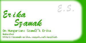 erika szamak business card